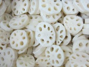 Frozen lotus root slices